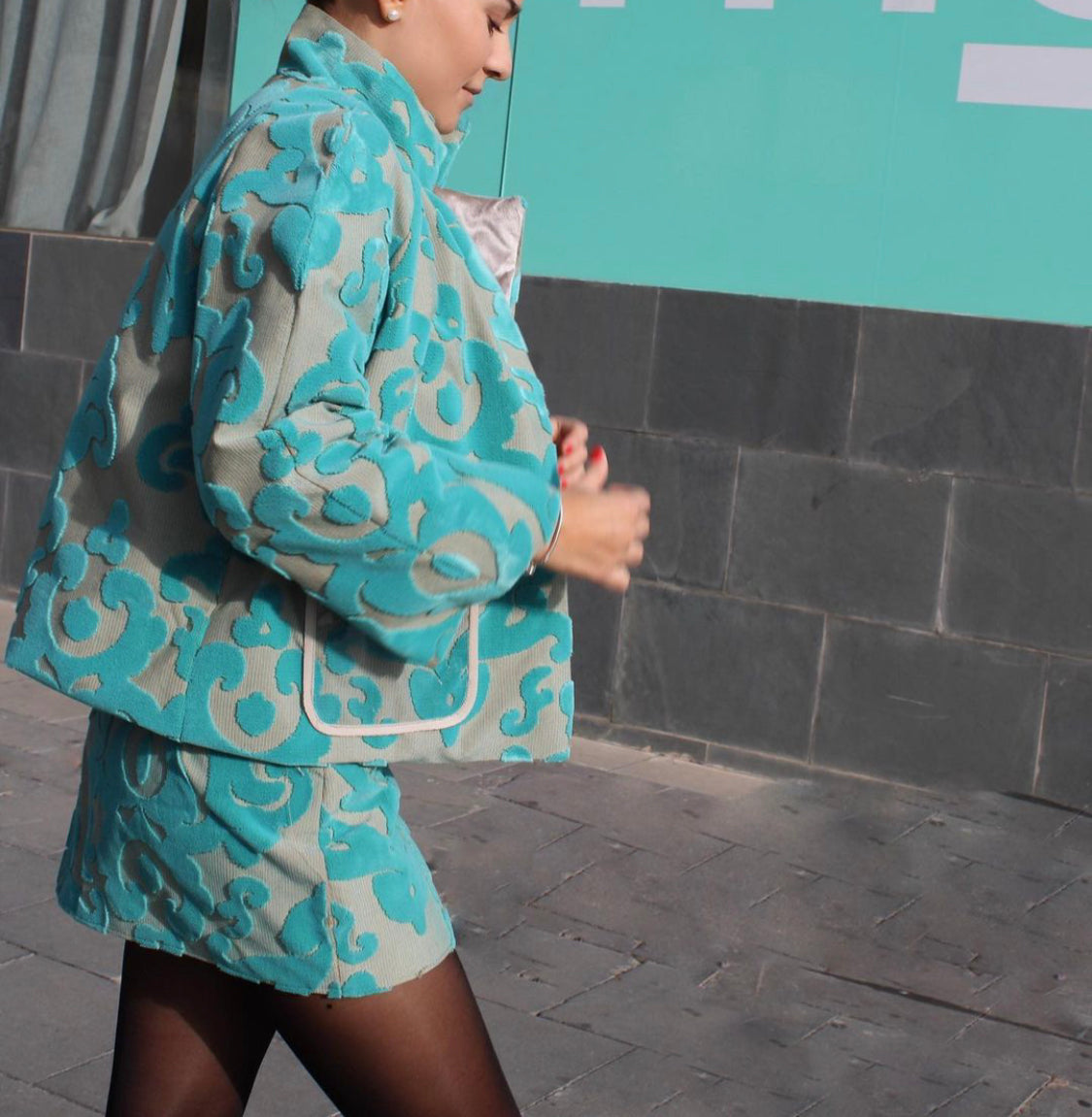 Aquamarine - Handmade Raglan Jacket