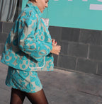 Aquamarine Handmade Raglan Jacket
